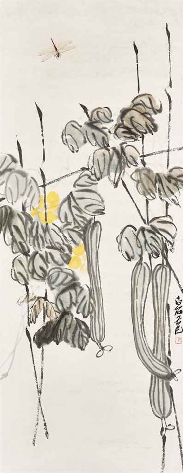 Dragonfly and Gourds by Qi Baishi
