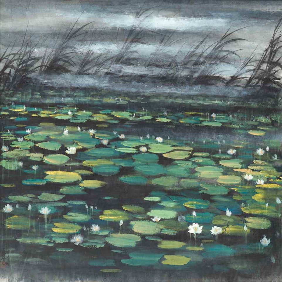Lotus Pond by Lin Fengmian