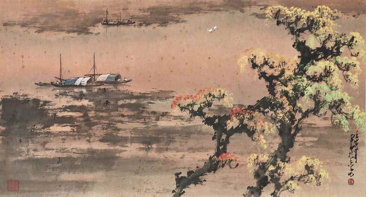 Boating on the River by Zhao Shao'ang