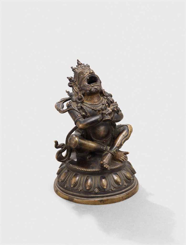 A BRONZE CENSER IN THE FORM OF VAJRADHAKA by Anonymous