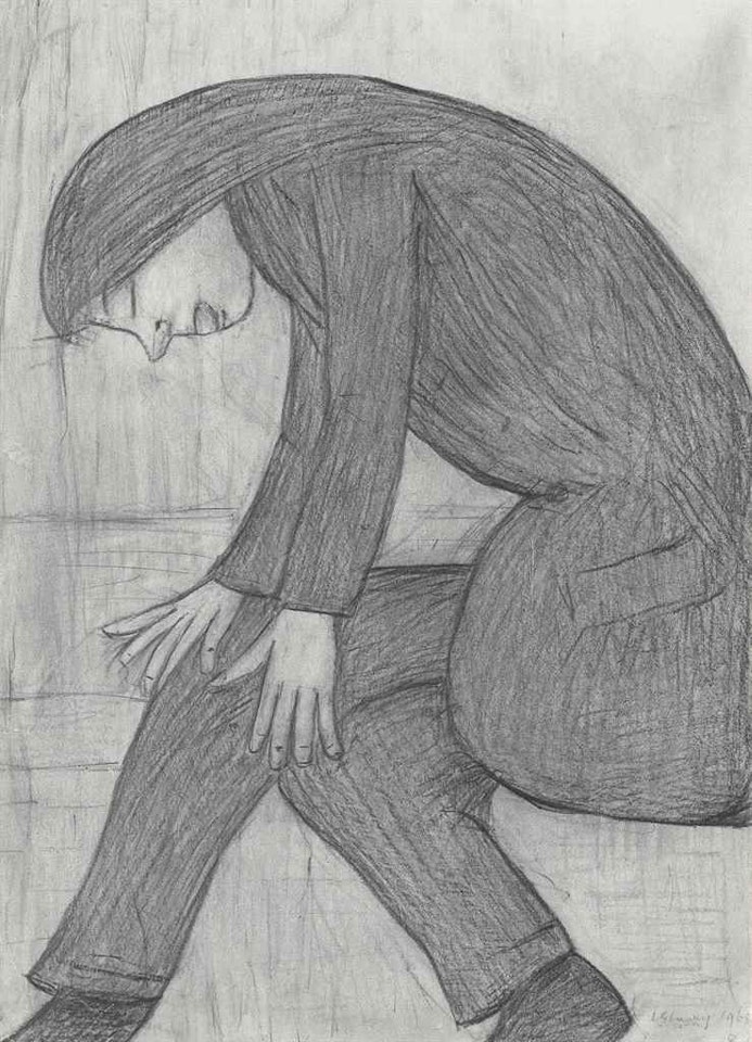 A Man Taken Ill by Laurence Stephen Lowry