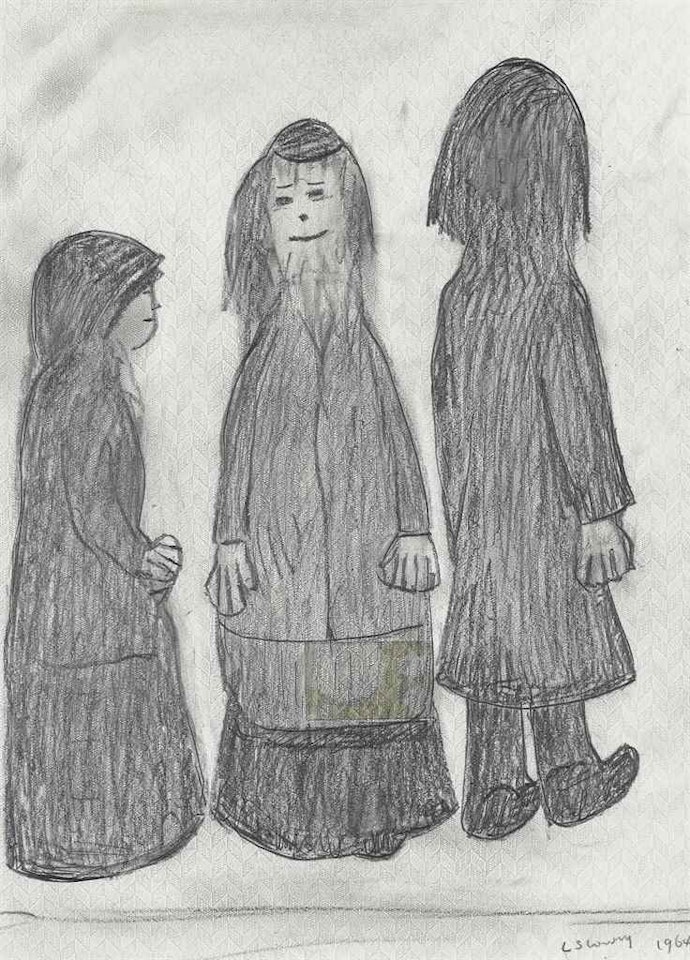 Three People by Laurence Stephen Lowry