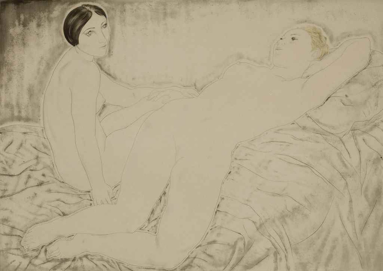 LES DEUX AMIES (THE TWO FRIENDS) by Leonard Tsuguharu Foujita