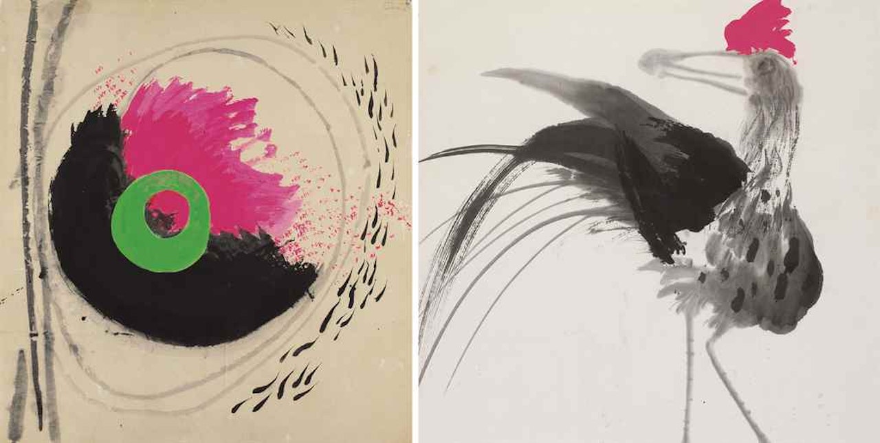 LIFE'S MAELSTROM; & ROOSTER WITH A RED COMB by Chao Chung-Hsiang (Zhao Chunxiang)