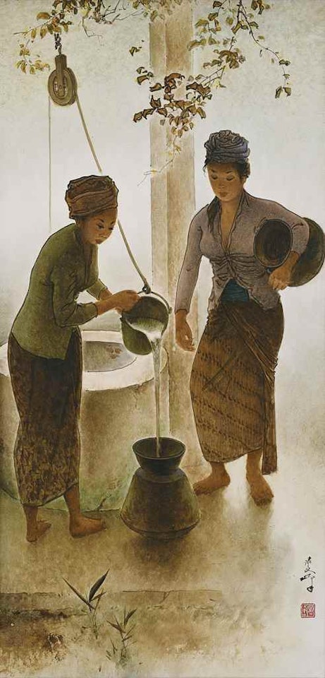 FETCHING WATER by Lee Man Fong