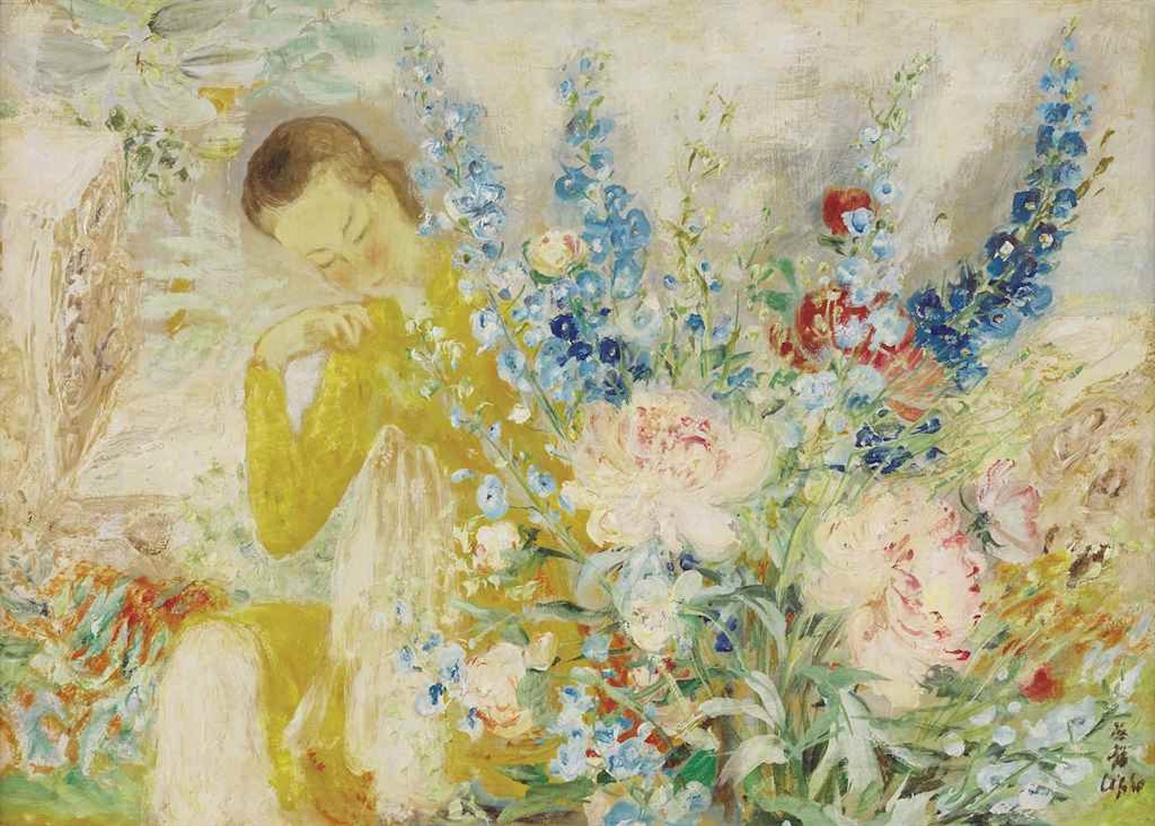 WOMAN IN A GARDEN by Le Pho