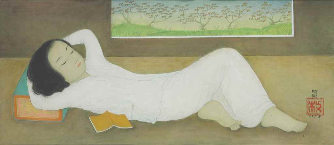 JEUNE FEMME COUCHÉE (RECLINING WOMAN) by Mai Trung Thu