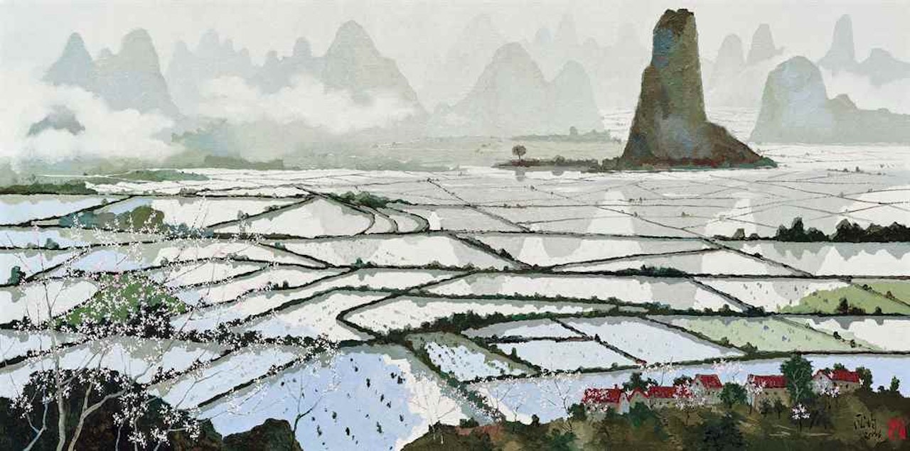 EVERLASTING CLIFFS AND FARMLANDS by Pang Jiun