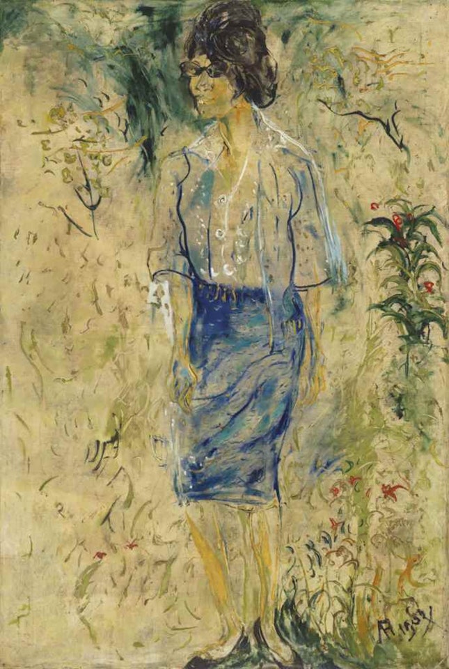 WANITA BERKACAMATA (LADY WITH SUNGLASSES) by Affandi