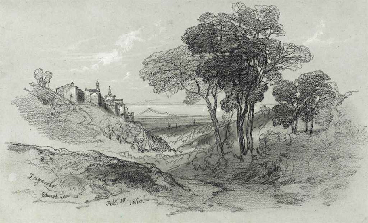 View of Zagarolo, near Rome, Italy by Edward Lear