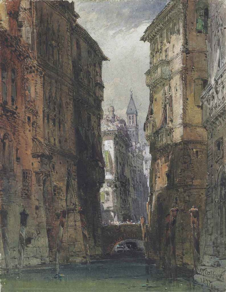 A canal, Venice by William Callow