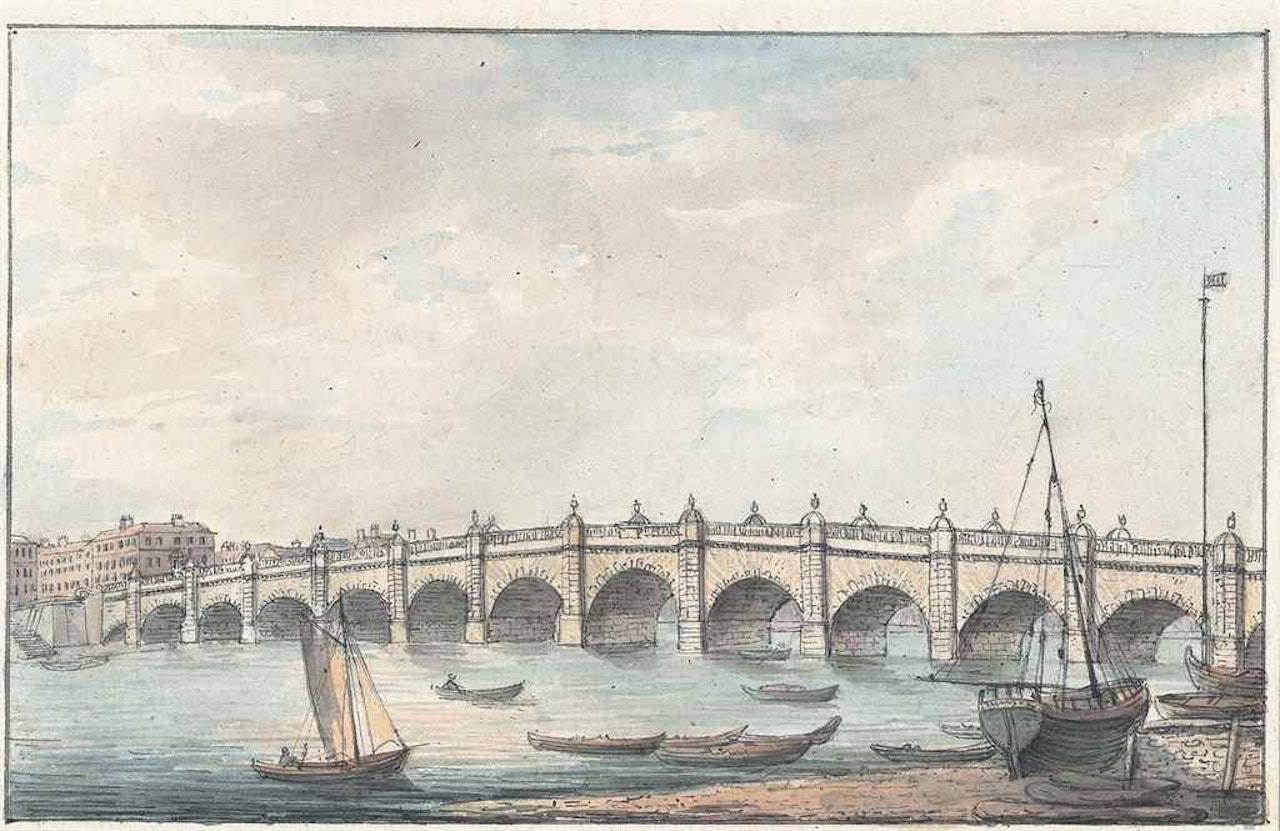 View of the Pantheon; and View of London Bridge looking south-west away from the city by English School
