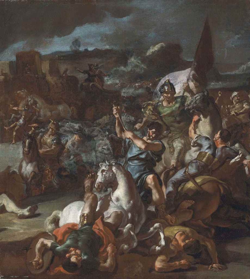 The defeat of Darius by Alexander the Great at the Battle of Issus by Francesco Solimena