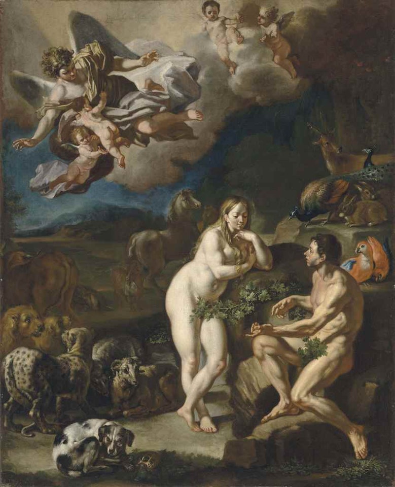 Adam and Eve in the Garden of Eden by Francesco Solimena
