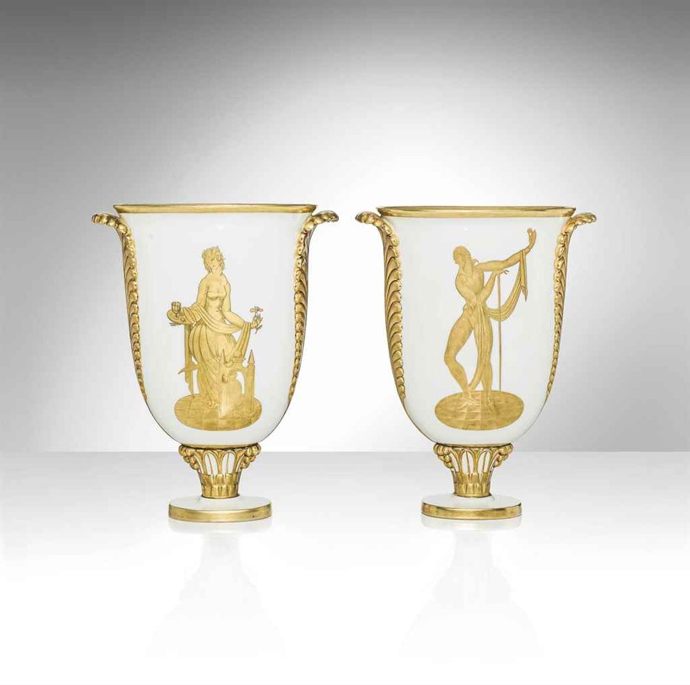 'OSPITALITA' AND 'VESTALE', A PAIR OF VASES by Gio Ponti