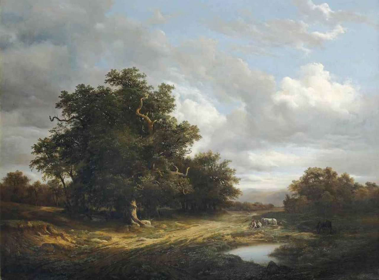 Une forêt à Avenches by Alexandre Calame