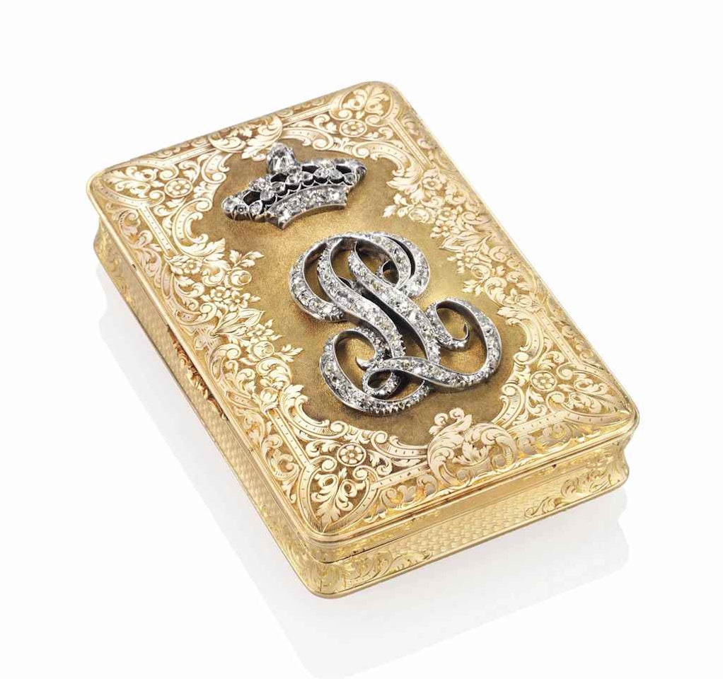 A LOUIS-PHILIPPE JEWELLED GOLD ROYAL PRESENTATION SNUFF-BOX BY ALEXANDRE-RAOUL MOREL (FL. 1833-1850) by Anonymous