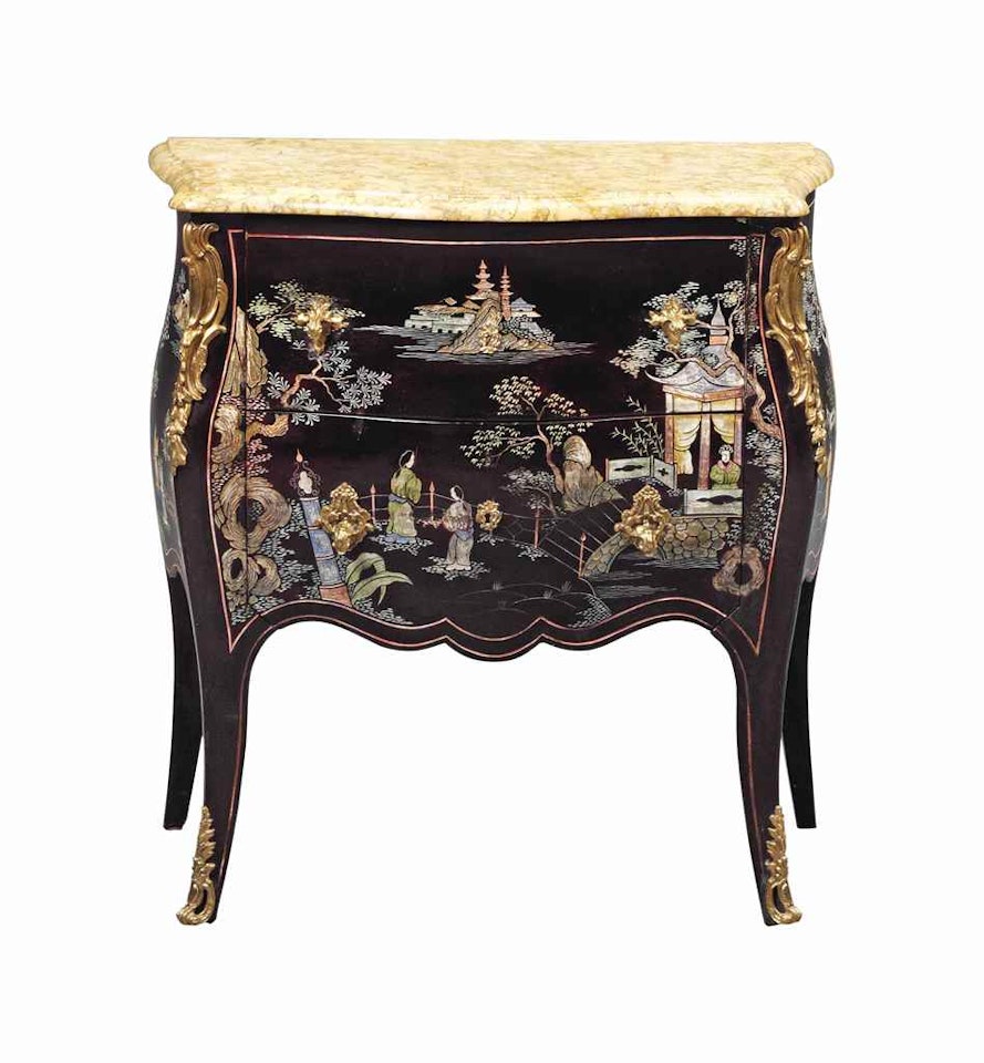 A FRENCH ORMOLU-MOUNTED COROMANDEL LACQUER COMMODE by Anonymous