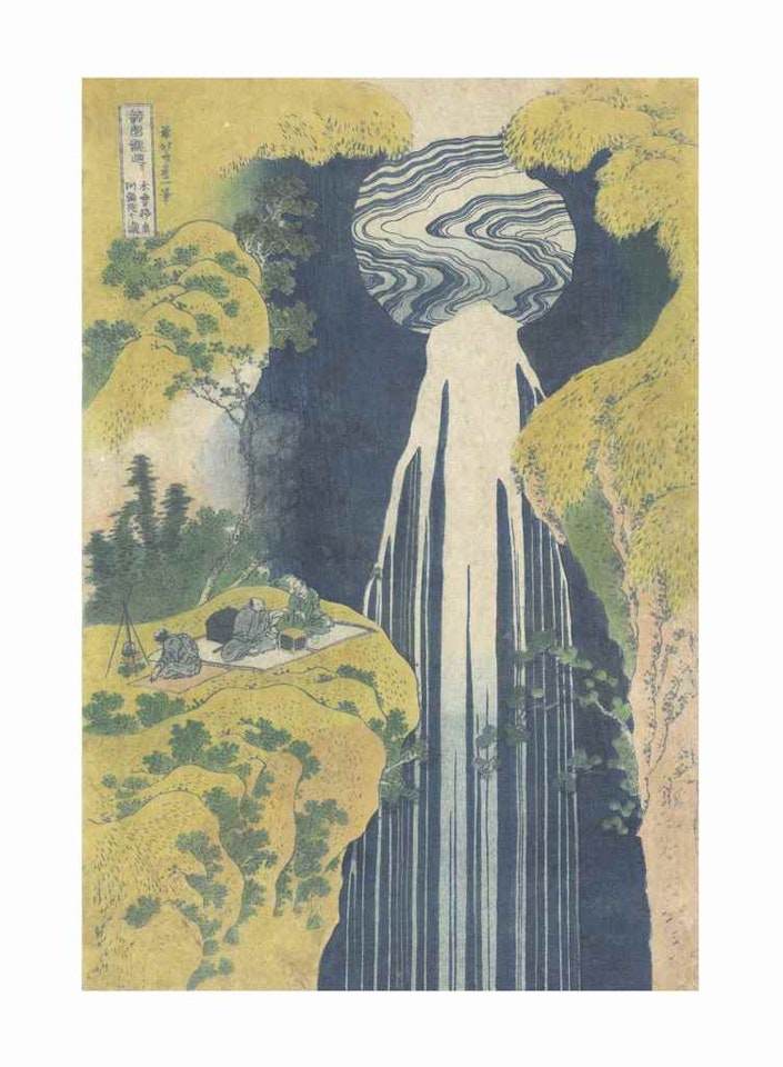 THE AMIDA WATERFALL IN THE FAR REACHES OF THE KISOKAIDO ROAD (KISOJI NO OKU AMIDA-GA-TAKI) by Katsushika Hokusai