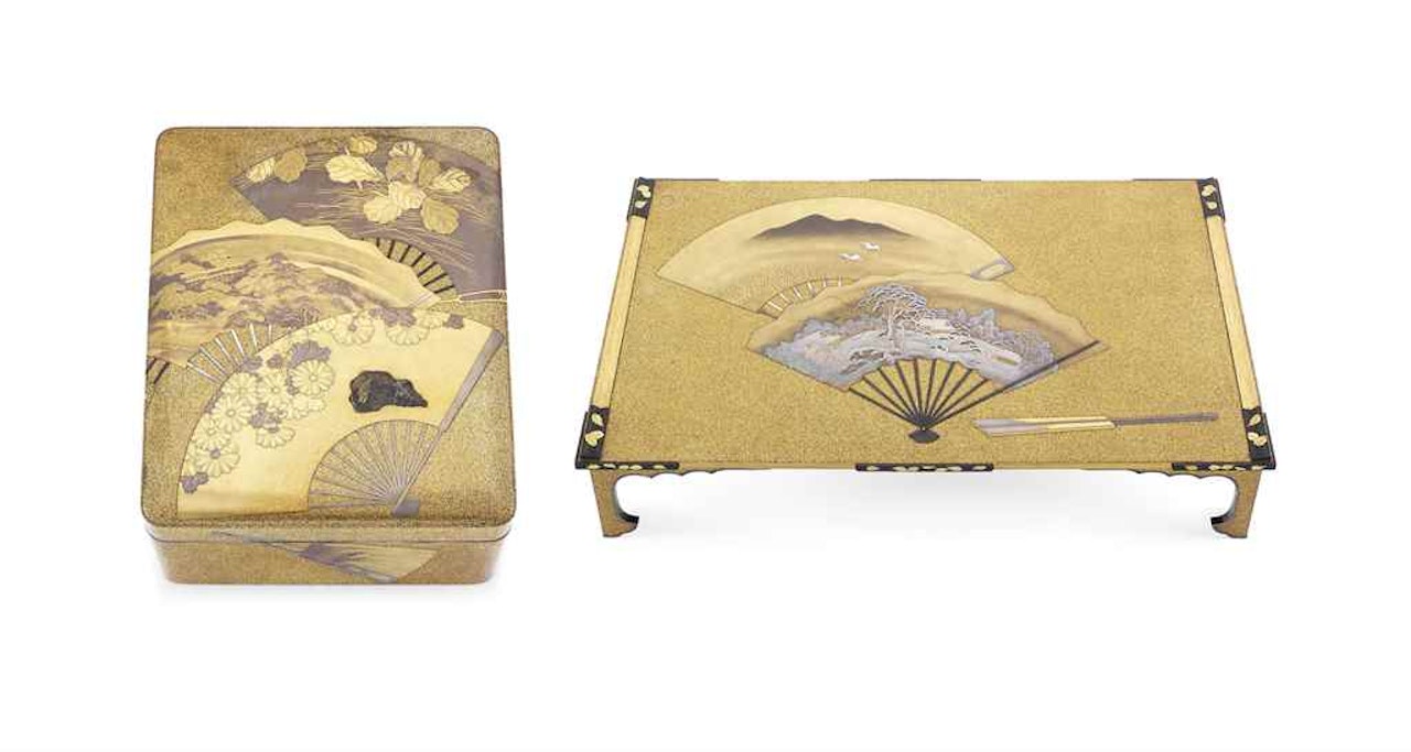 A Presentation Ryoshibako [Document Box] and Matching Bundai [Writing Table] by Anonymous
