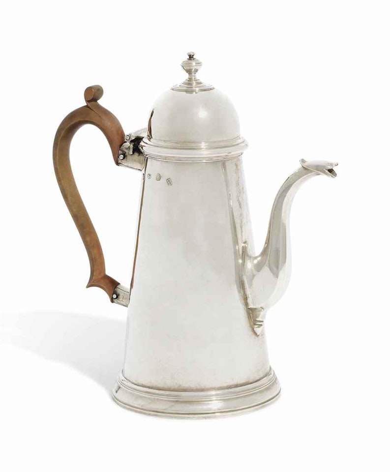 A GEORGE I SILVER COFFEE-POT by Anonymous