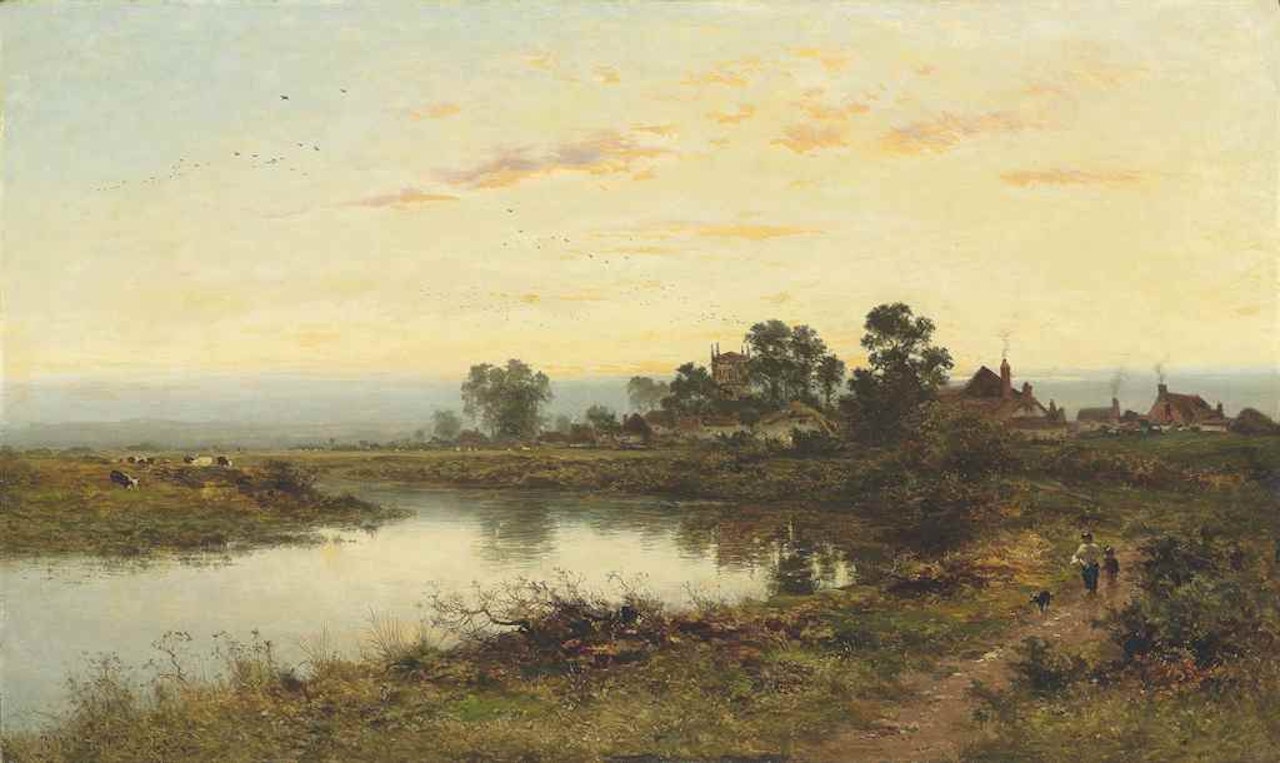 A Quiet Evening by Benjamin Williams Leader