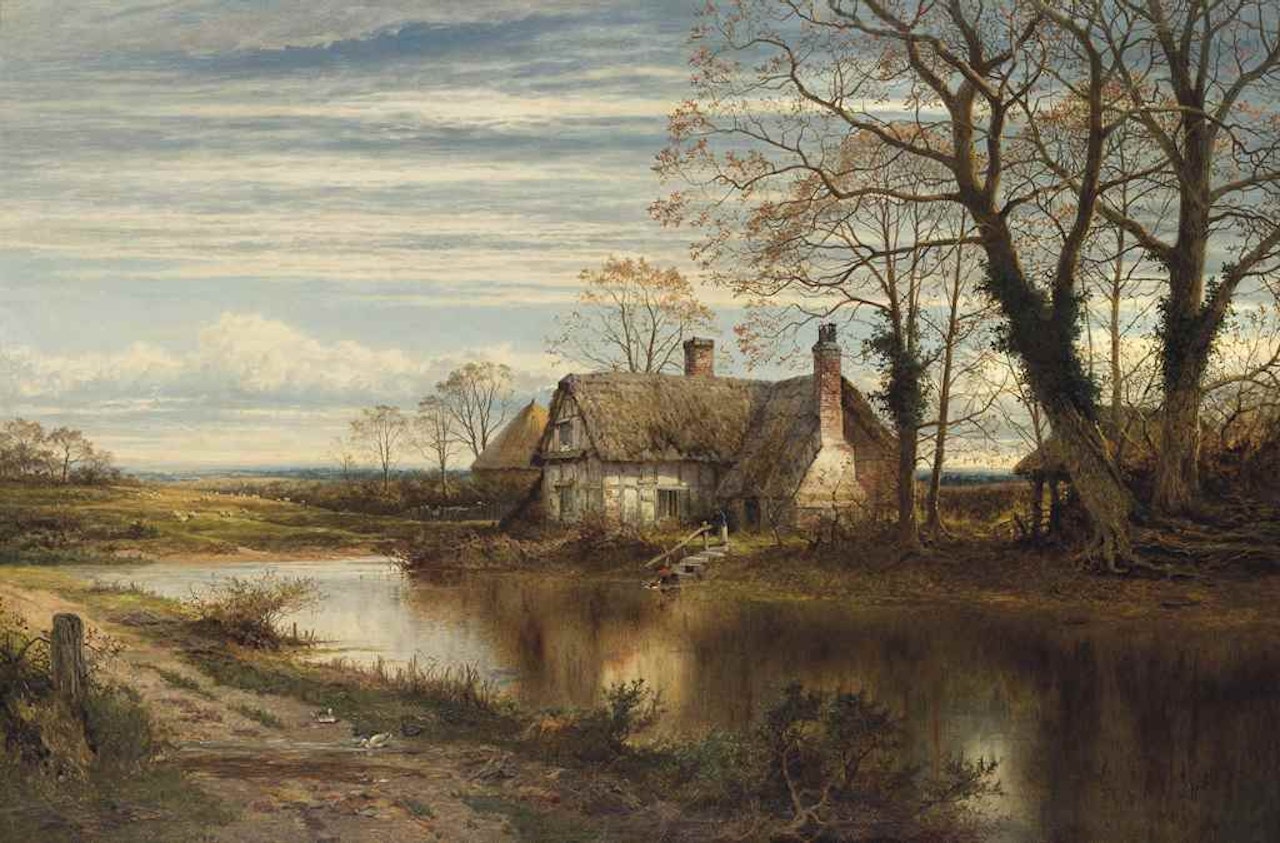 A Worcestershire cottage by Benjamin Williams Leader