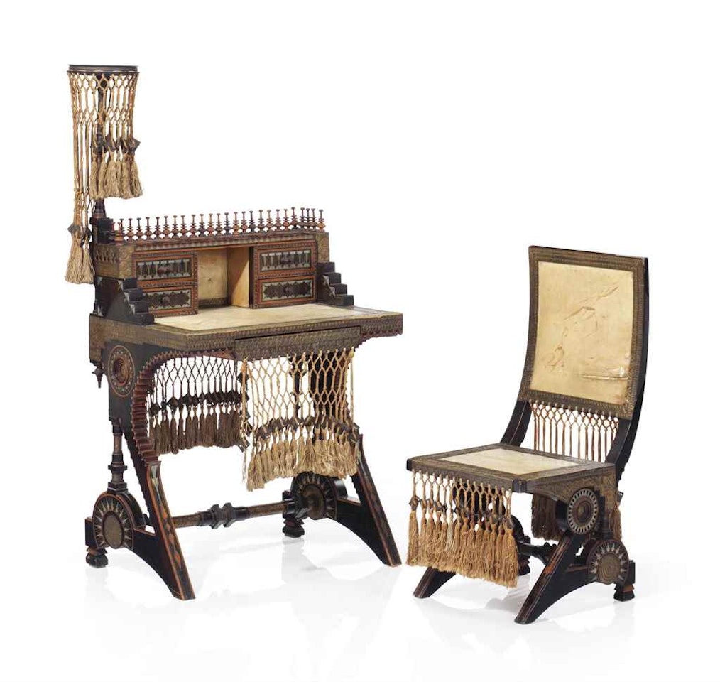 A DESK AND CHAIR by Carlo Bugatti