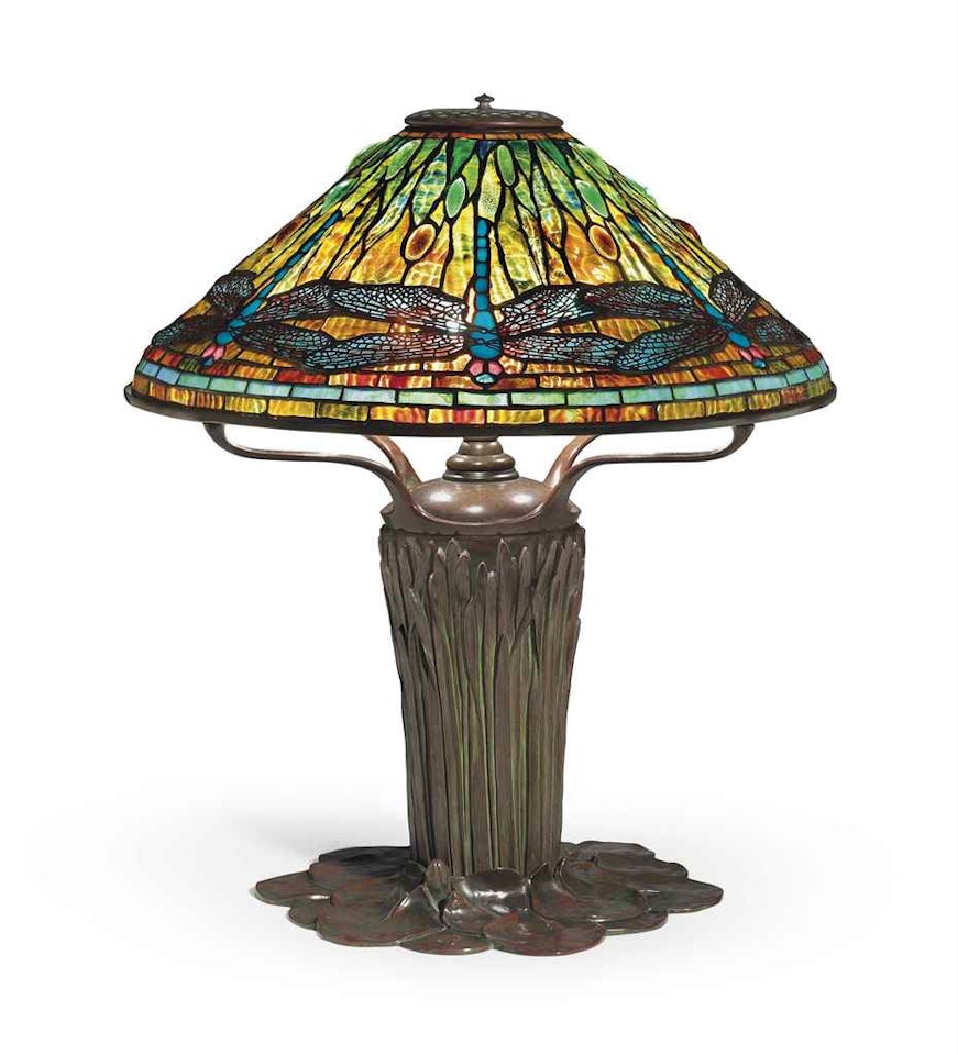 A 'DRAGONFLY' TABLE LAMP by Tiffany Studios
