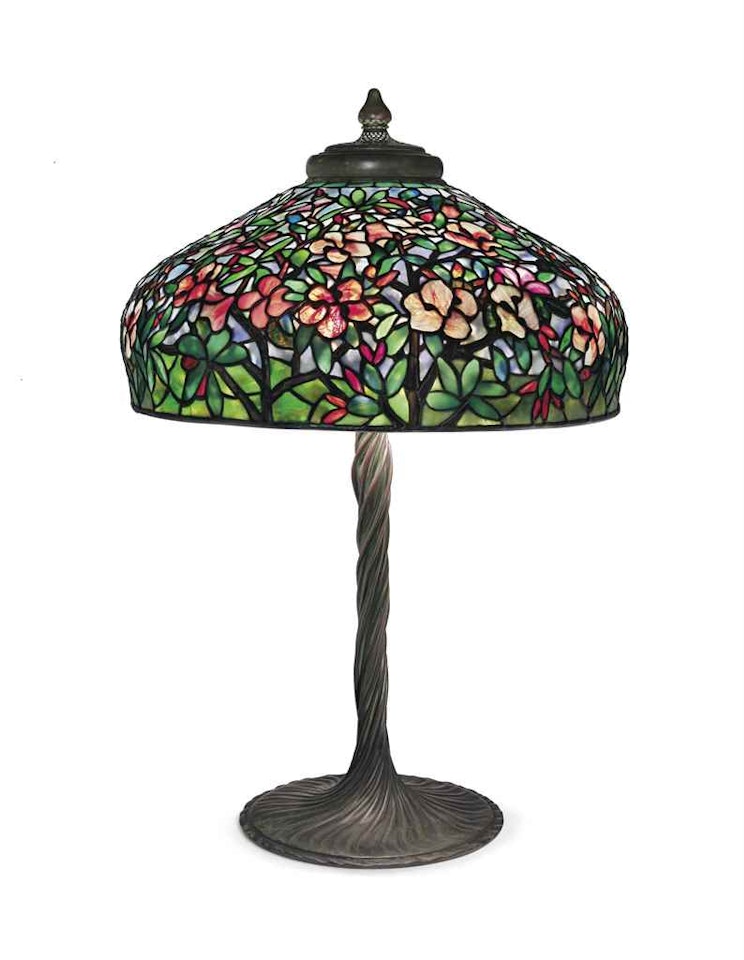 A RARE 'AZALEA' TABLE LAMP by Tiffany Studios