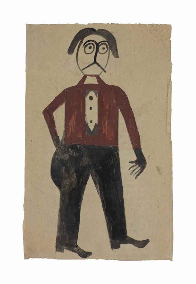 Man with Red Shirt by Bill Traylor