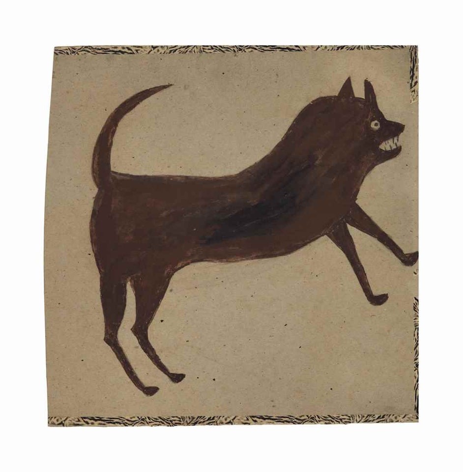 Brown Dog Charging by Bill Traylor