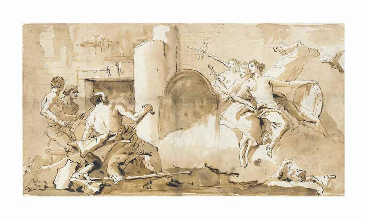 Venus in Vulcan's forge by Giovanni Domenico Tiepolo