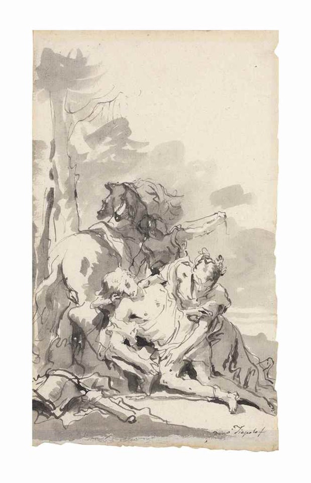 Angelica tending to Medoro's wounds by Giovanni Domenico Tiepolo