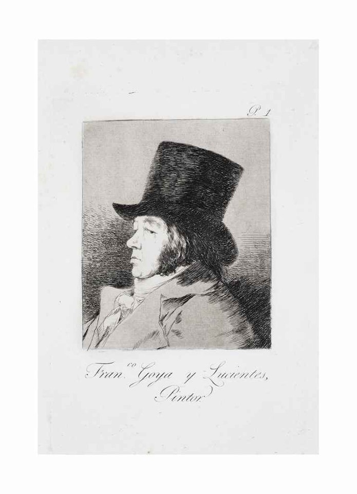 Self-Portrait, plate 1 from: Los Caprichos by Francisco José de Goya