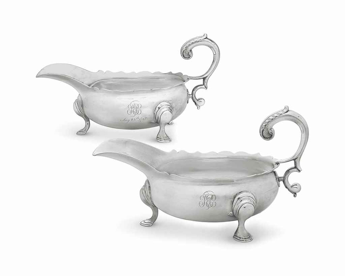 AN IMPORTANT PAIR OF SILVER SAUCE BOATS by Anonymous