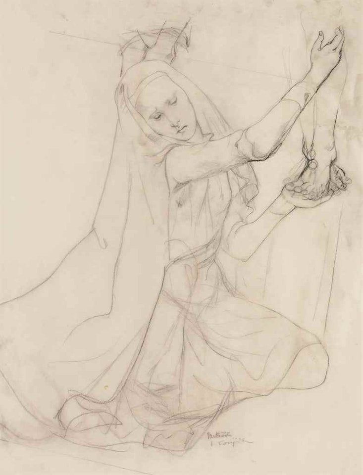 Au pied de la croix by Leonard Tsuguharu Foujita