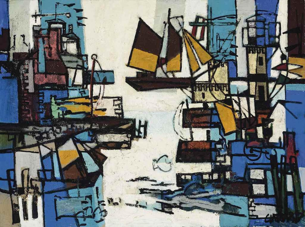 Le port by Claude Venard