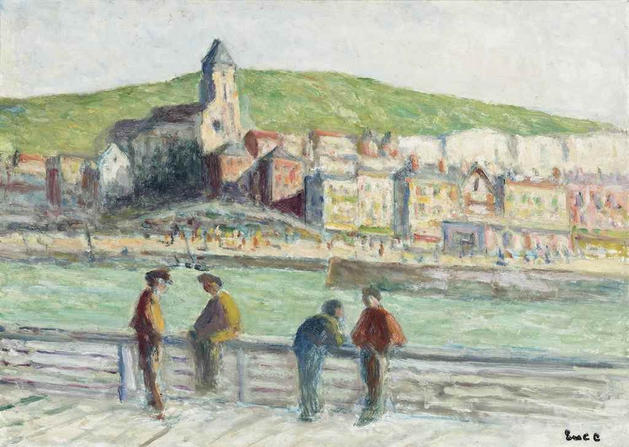 Le Tréport, sur le quai by Maximilien Luce