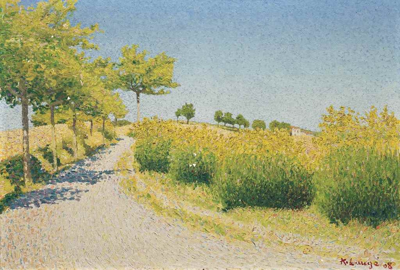 Route aux environs de Cailhau by Achille Laugé