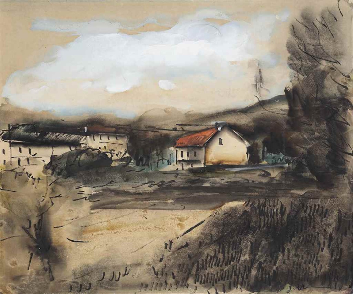 Paysage aux toits rouges by Maurice de Vlaminck
