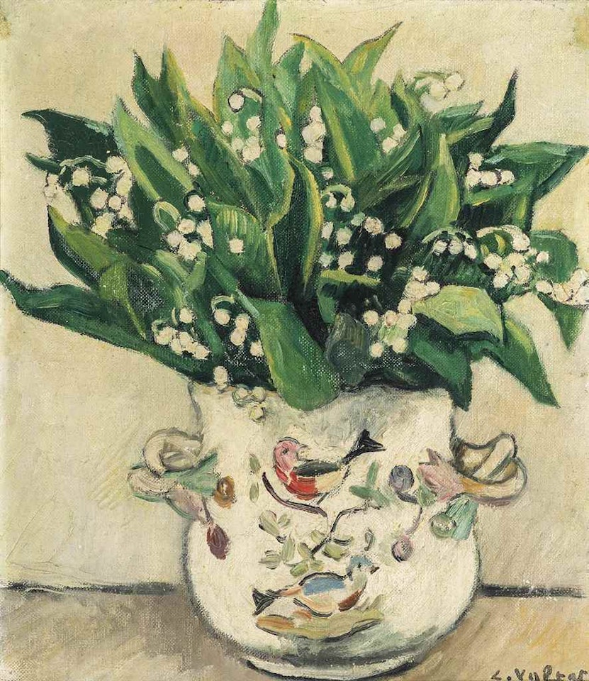 Bouquet de muguets, vase aux oiseaux by Louis Valtat