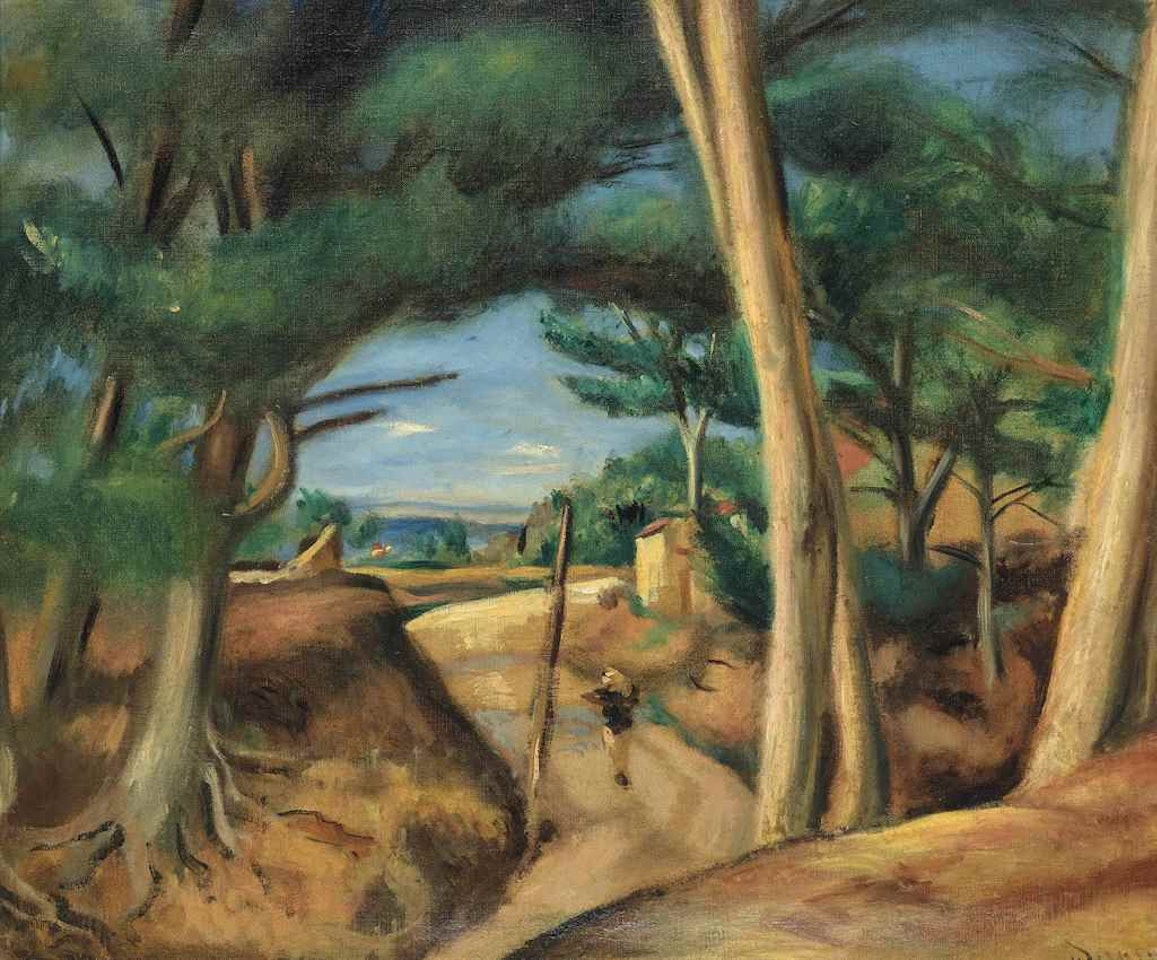 Chemin animé aux Lecques by Andre Derain