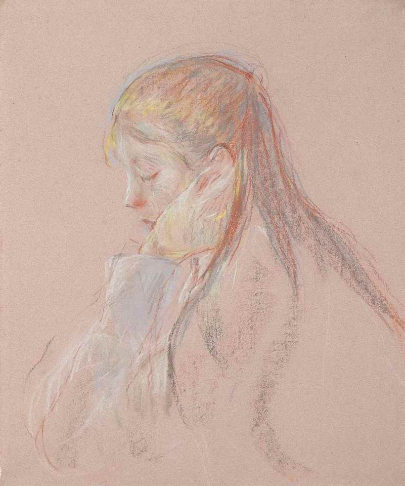 Fillette aux longs cheveux by Berthe Morisot