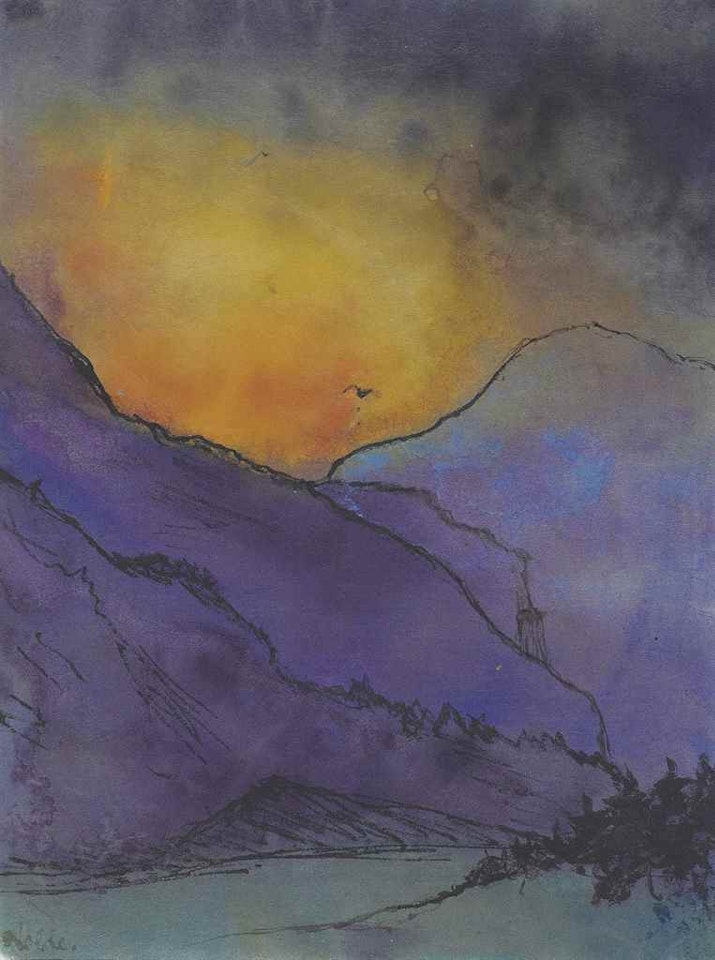 Violetten Berglandschaft by Emil Nolde