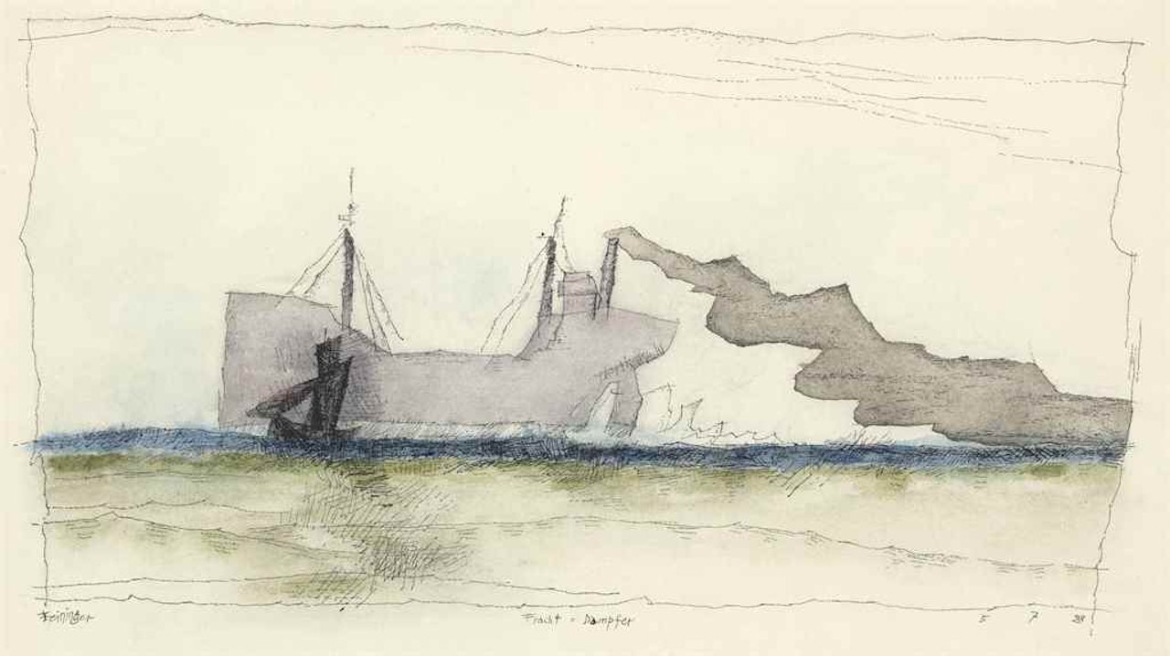 Fracht - Dampfer by Lyonel Feininger