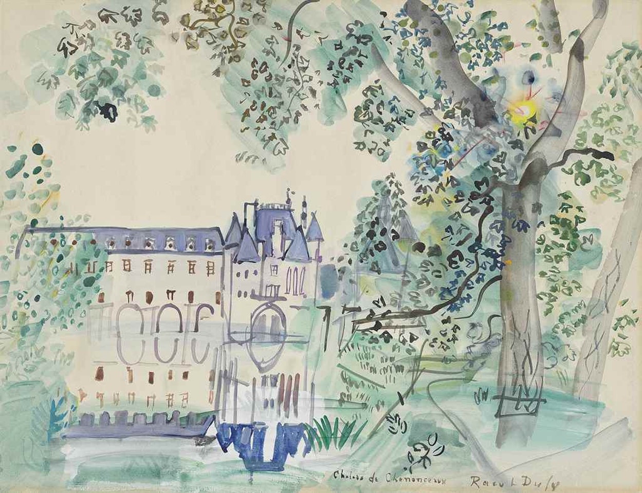 Le château de Chenonceaux by Raoul Dufy