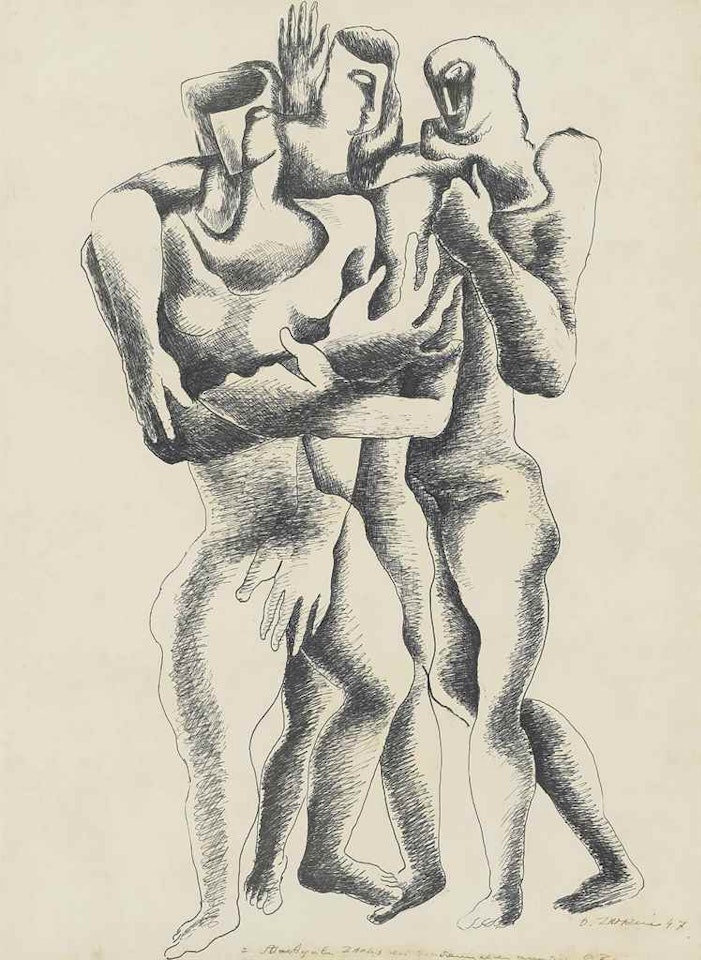Trois figures by Ossip Zadkine