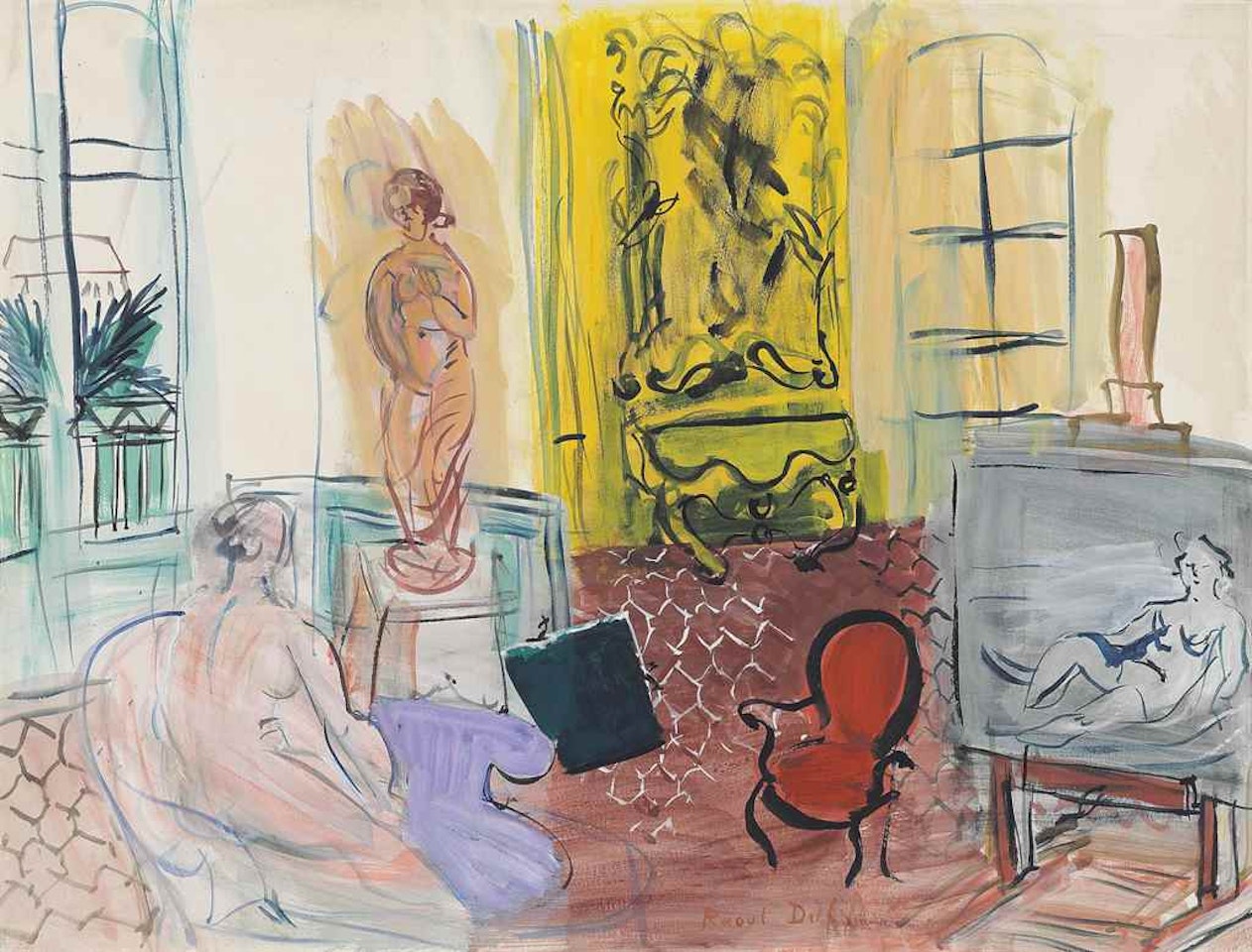 L'atelier de Perpignan, Place Arago by Raoul Dufy