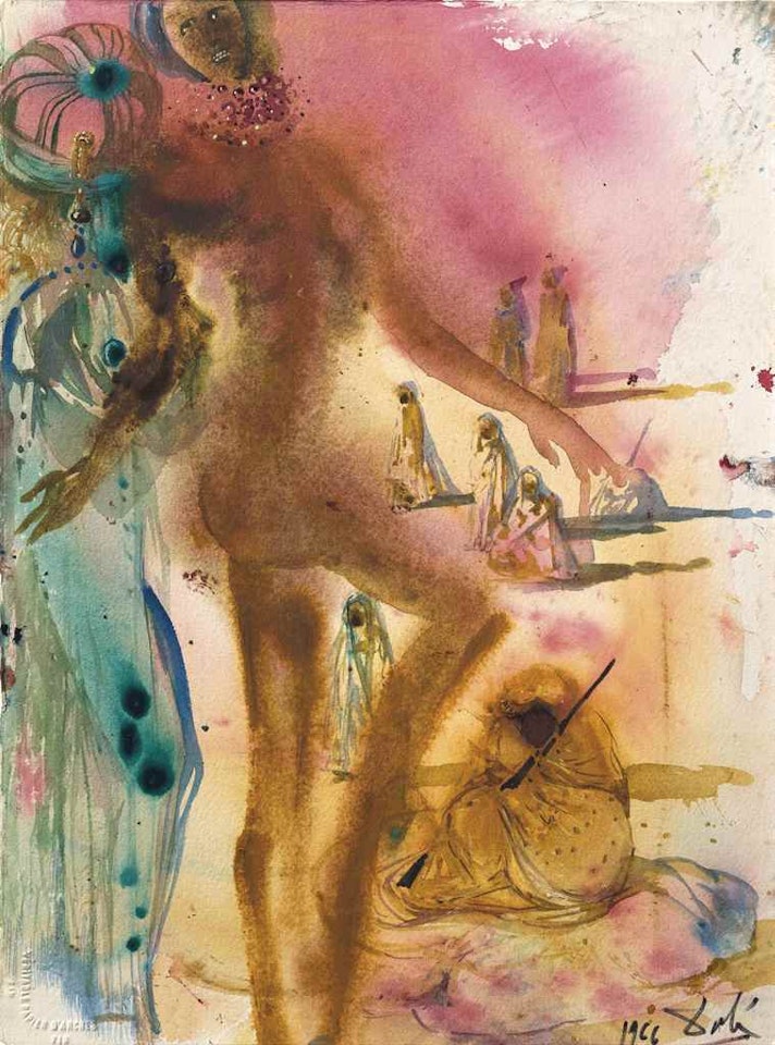 Arabes et Donyale Luna by Salvador Dali